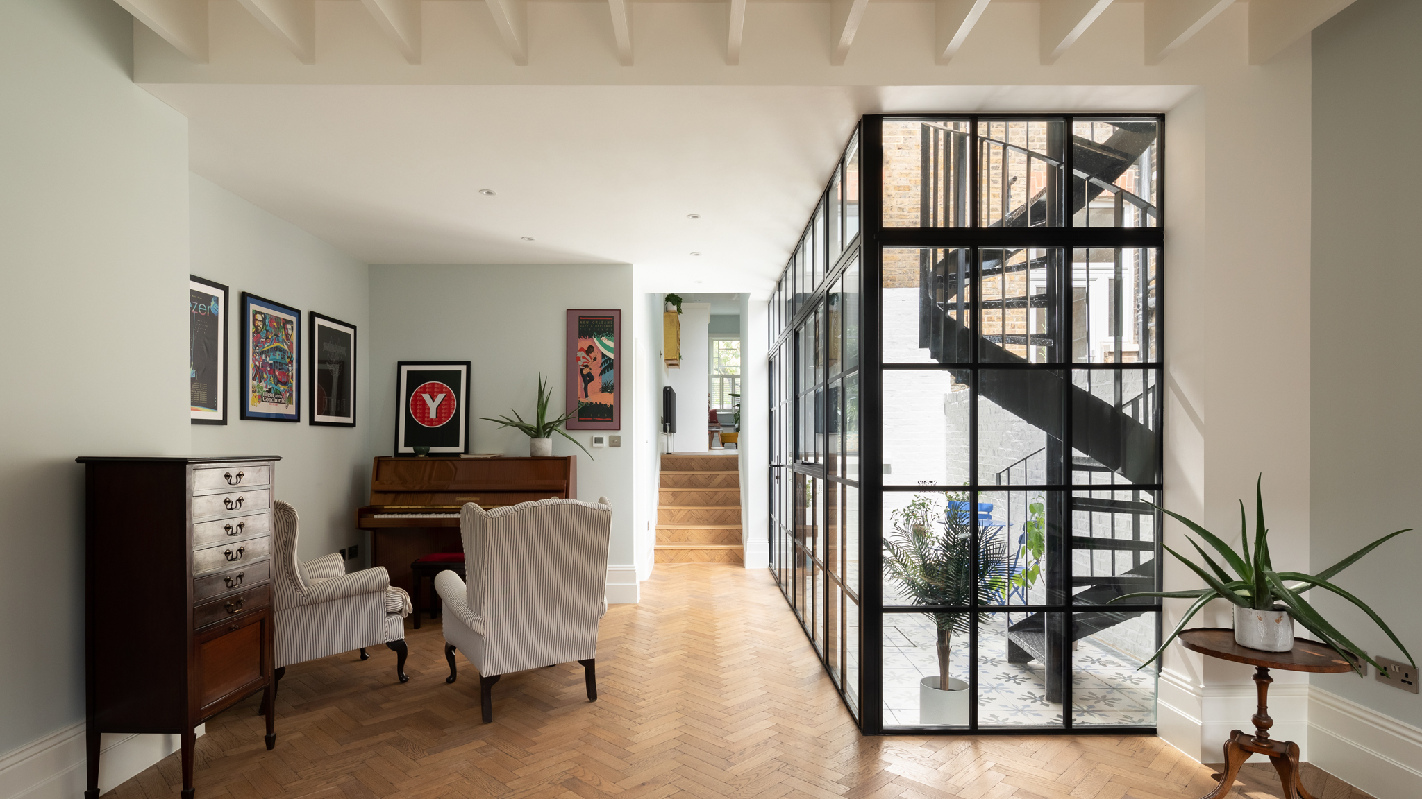 House with spiral staircase