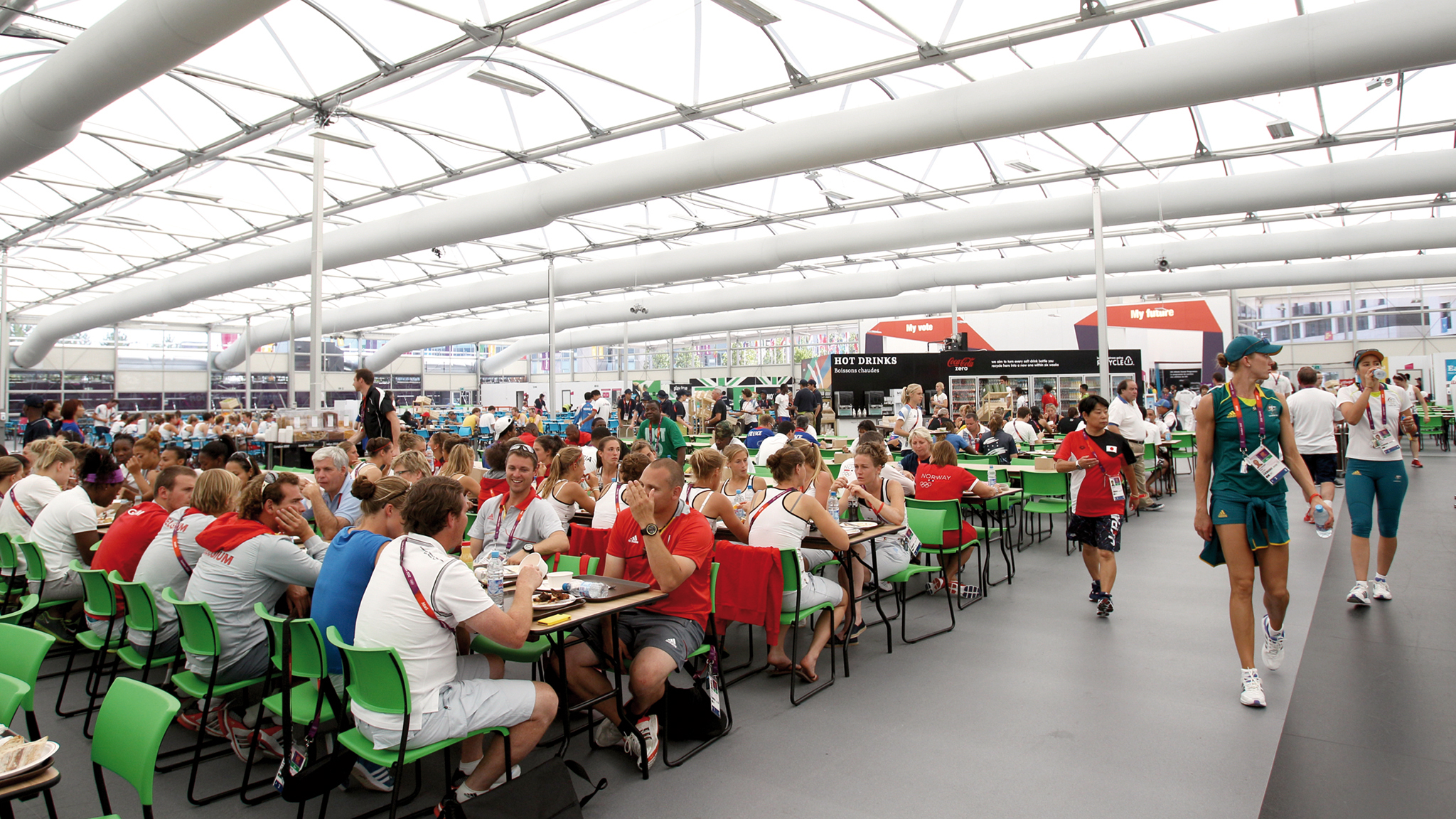 Athletes Main dining tent for the London 2012 Temporary overlay